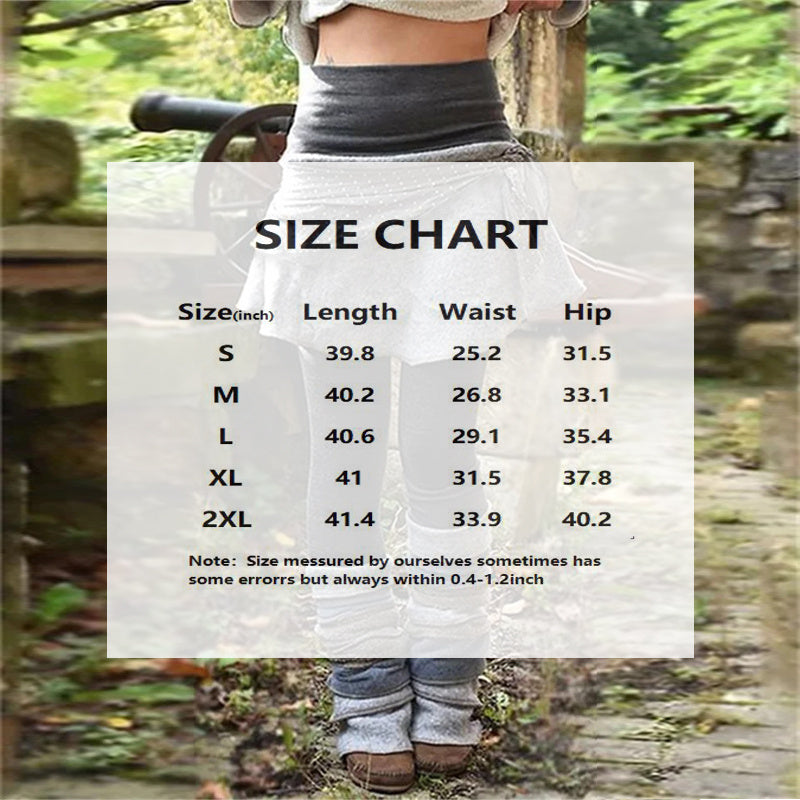Retro Style Color Block Skort with Attached Leggings