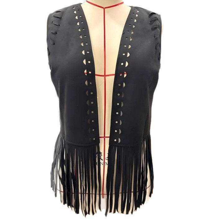 New Fringed Jacket Casual All-match Buttonless Vest