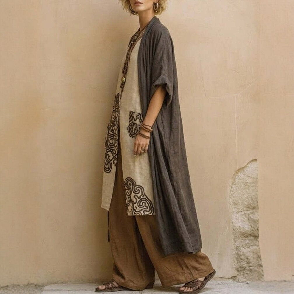 Women's Casual Wide-Leg Pants Two-Piece Set