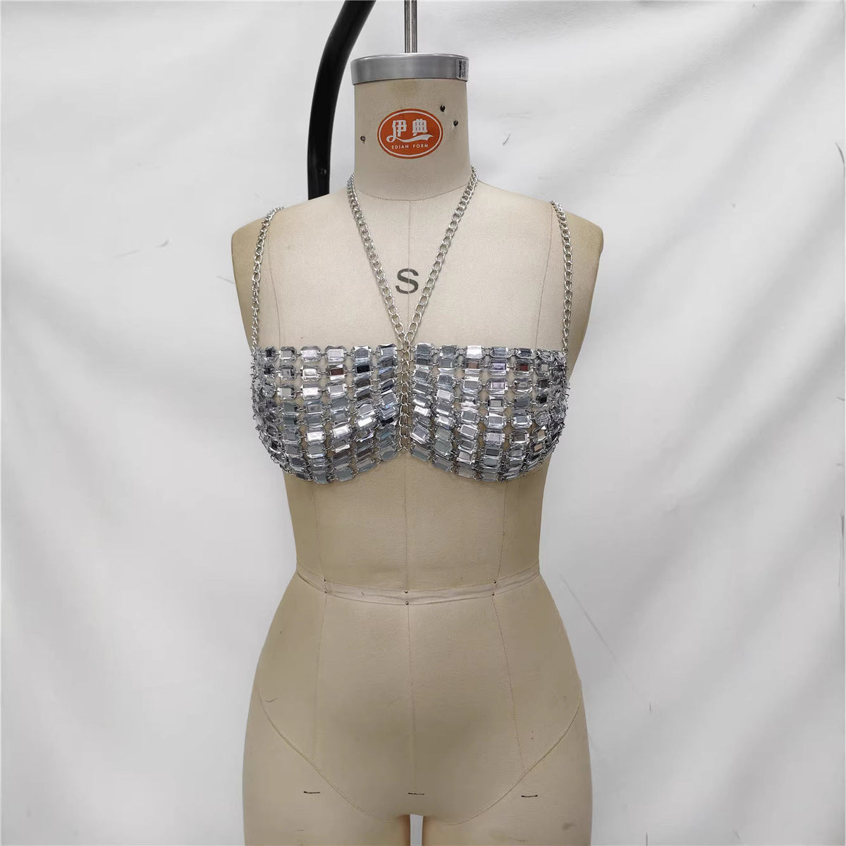 Punk Geometric Handmade Gemstone Suspender Top