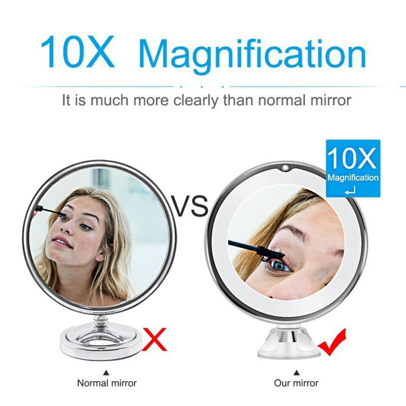 Illuminated Desktop Makeup Mirror | Bright LED Supplement Light