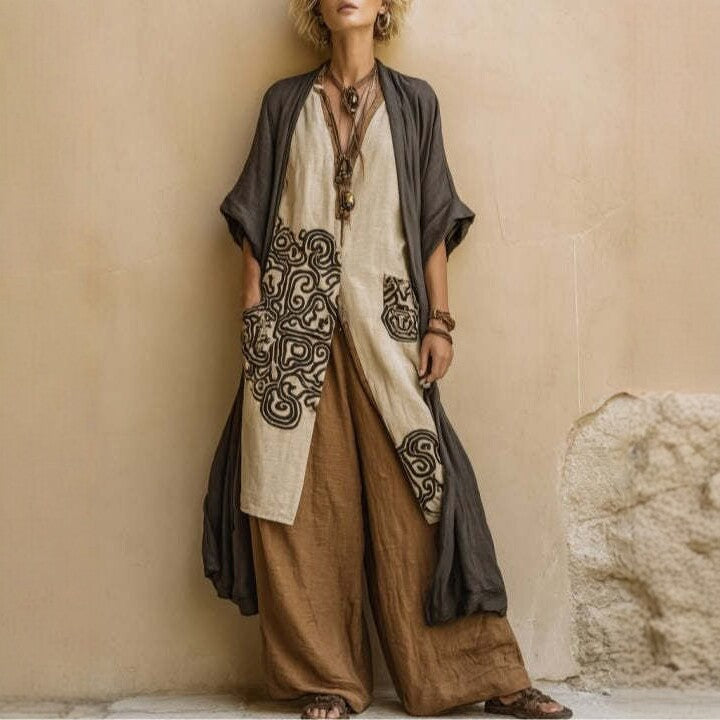 Women's Casual Wide-Leg Pants Two-Piece Set