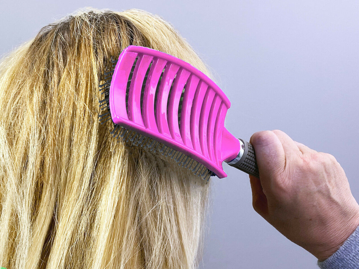 Styling Tool for Wet Curly Hair | Anti-Static Bending Nylon Detangling Brush
