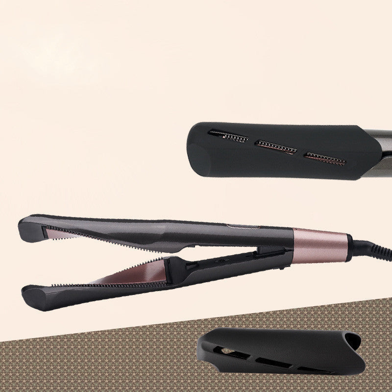 Professional 2-in-1 Hair Straightener & Crimper | Dry/Wet Hair Styling Comb