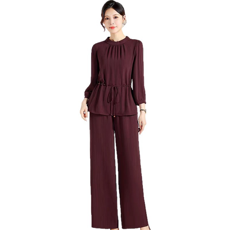 Spring Summer Top And Cropped Pants Age-reducing Two-piece Set