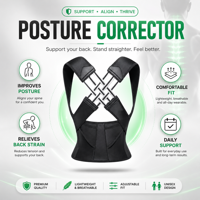 Adjustable Posture Corrector Brace for Daily Back Support - Women & Men