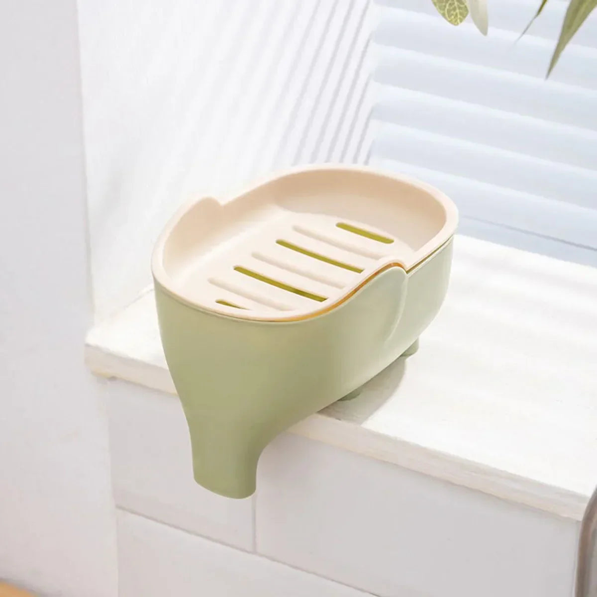 Creative Double-Layer Elephant Soap Holder & Drainer