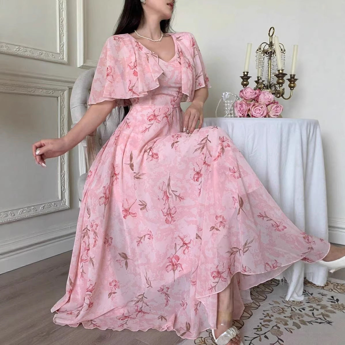 European And American Summer Women's Chiffon Dress
