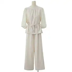 Spring Summer Top And Cropped Pants Age-reducing Two-piece Set